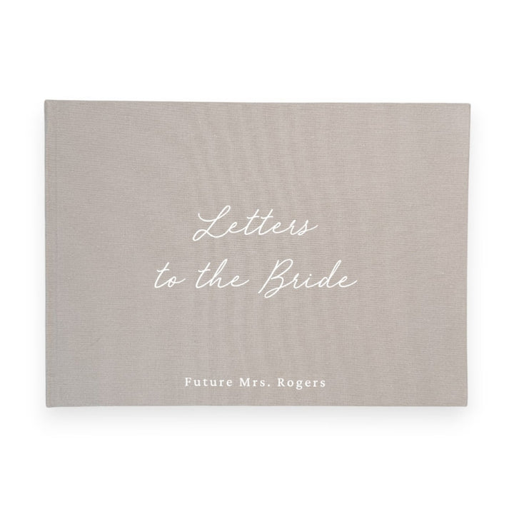 Letters to the bride linen guest book