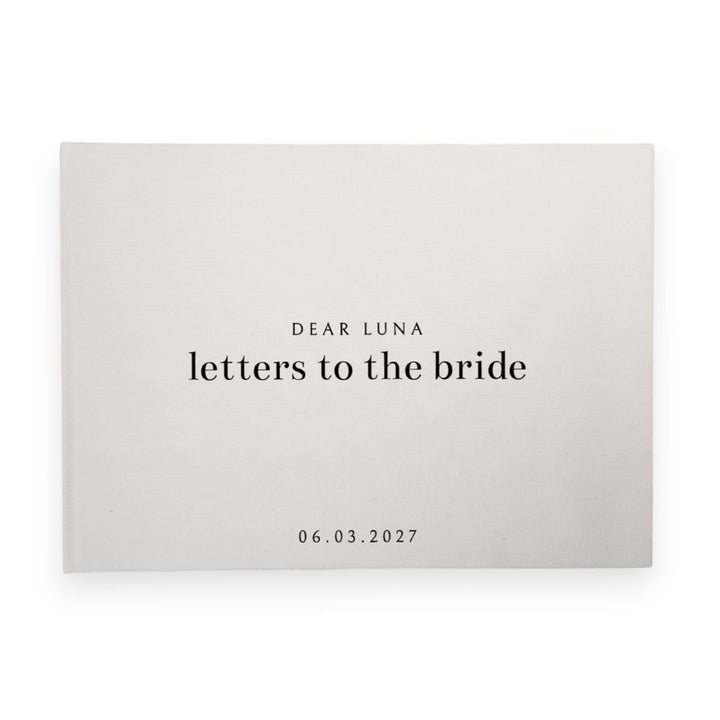 Letters to the bride linen guest book