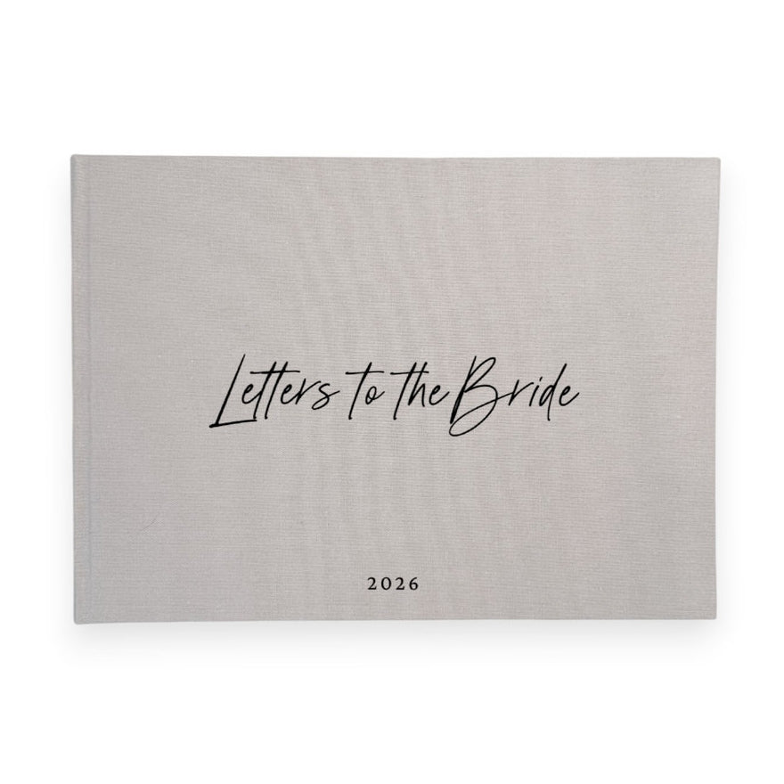 Letters to the bride linen guest book