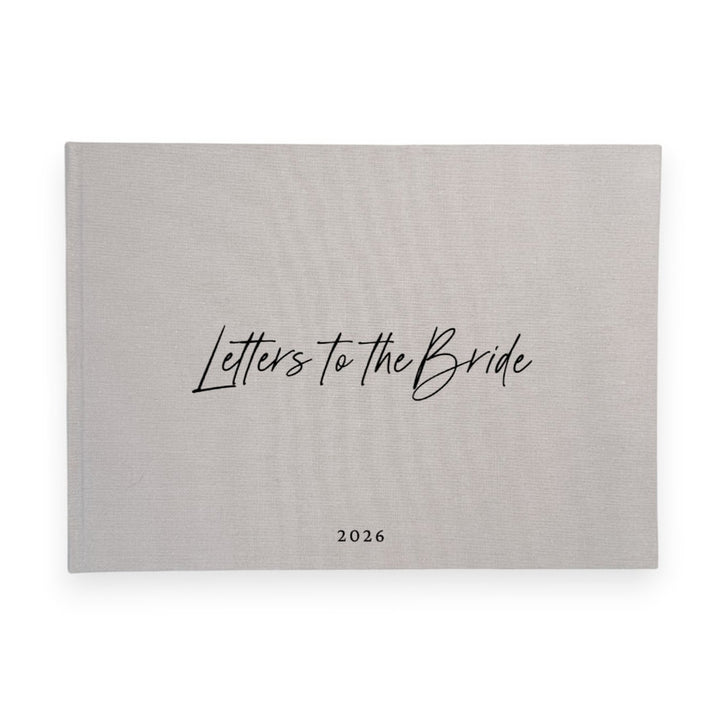 Letters to the bride linen guest book