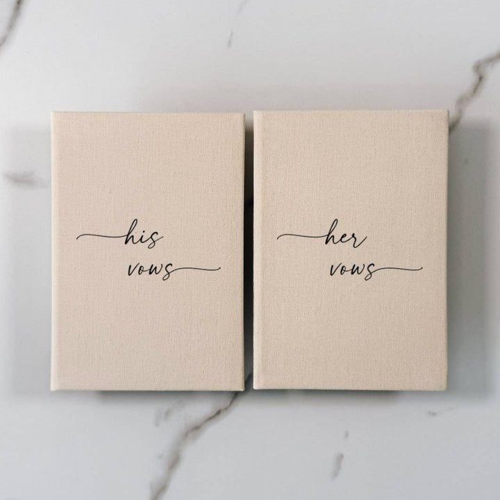 Custom Wedding Vow Books - Linen Vow Books D01