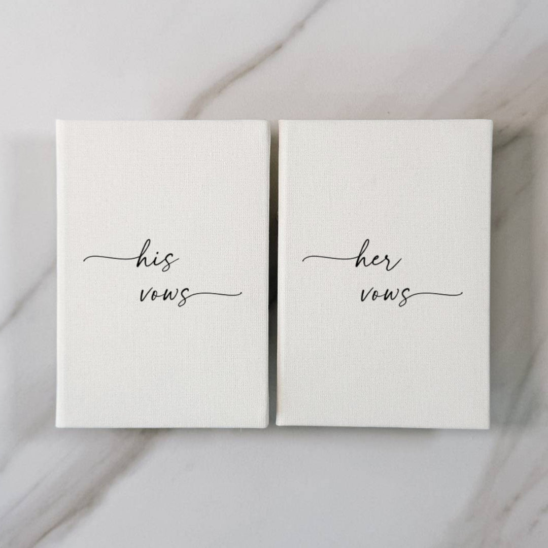 Custom Wedding Vow Books - Linen Vow Books D01