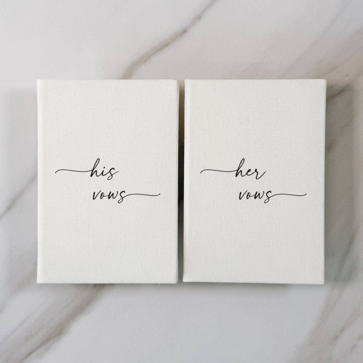 Custom Wedding Vow Books - Linen Vow Books D01