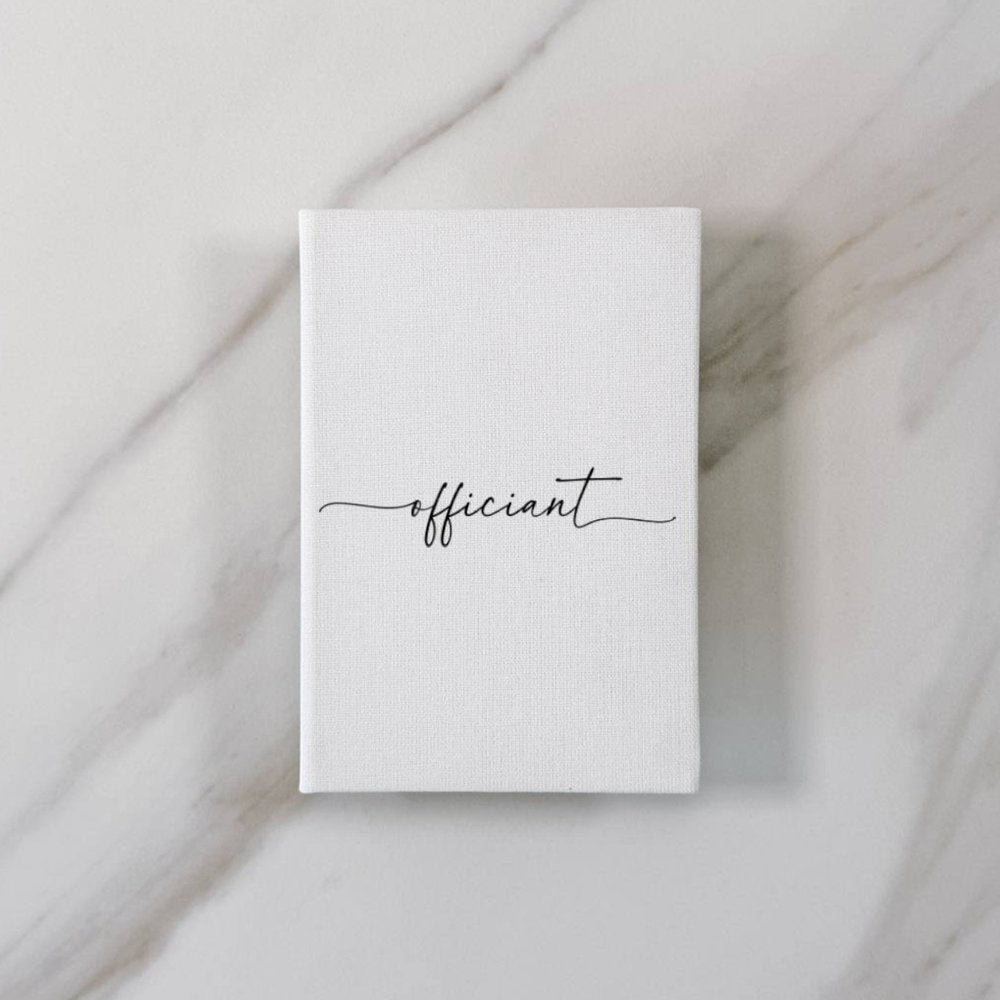 Wedding Officiant Book Linen Celebrant Book D01