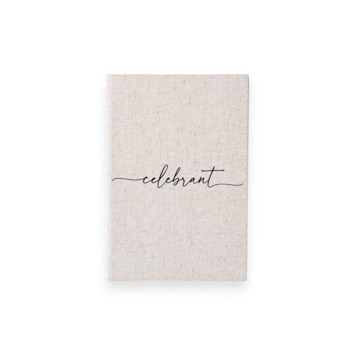 Wedding Officiant Book Linen Celebrant Book D01