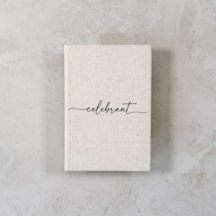 Wedding Officiant Book Linen Celebrant Book D01
