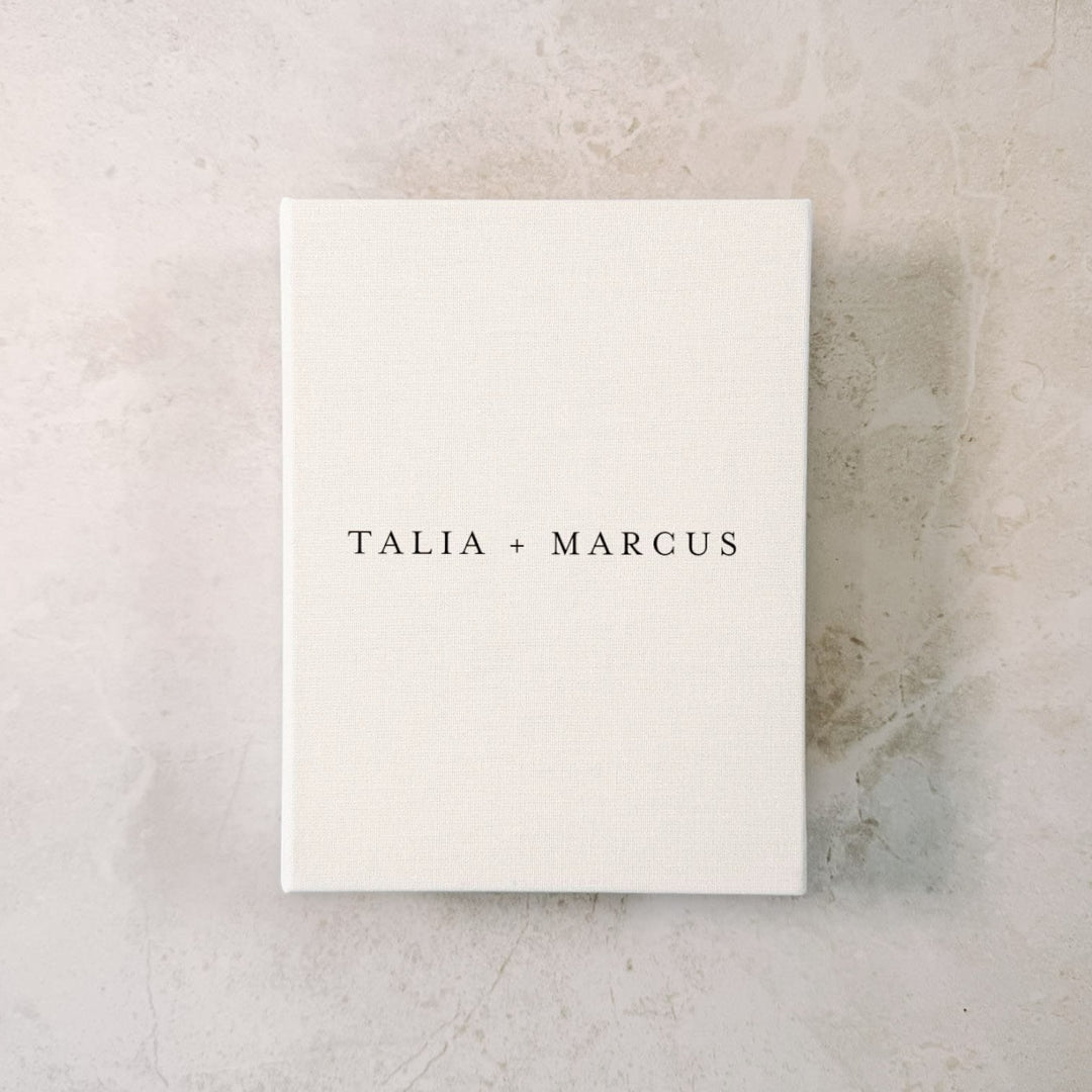 Custom Wedding Photo Album - Linen Wedding Instax Album D02