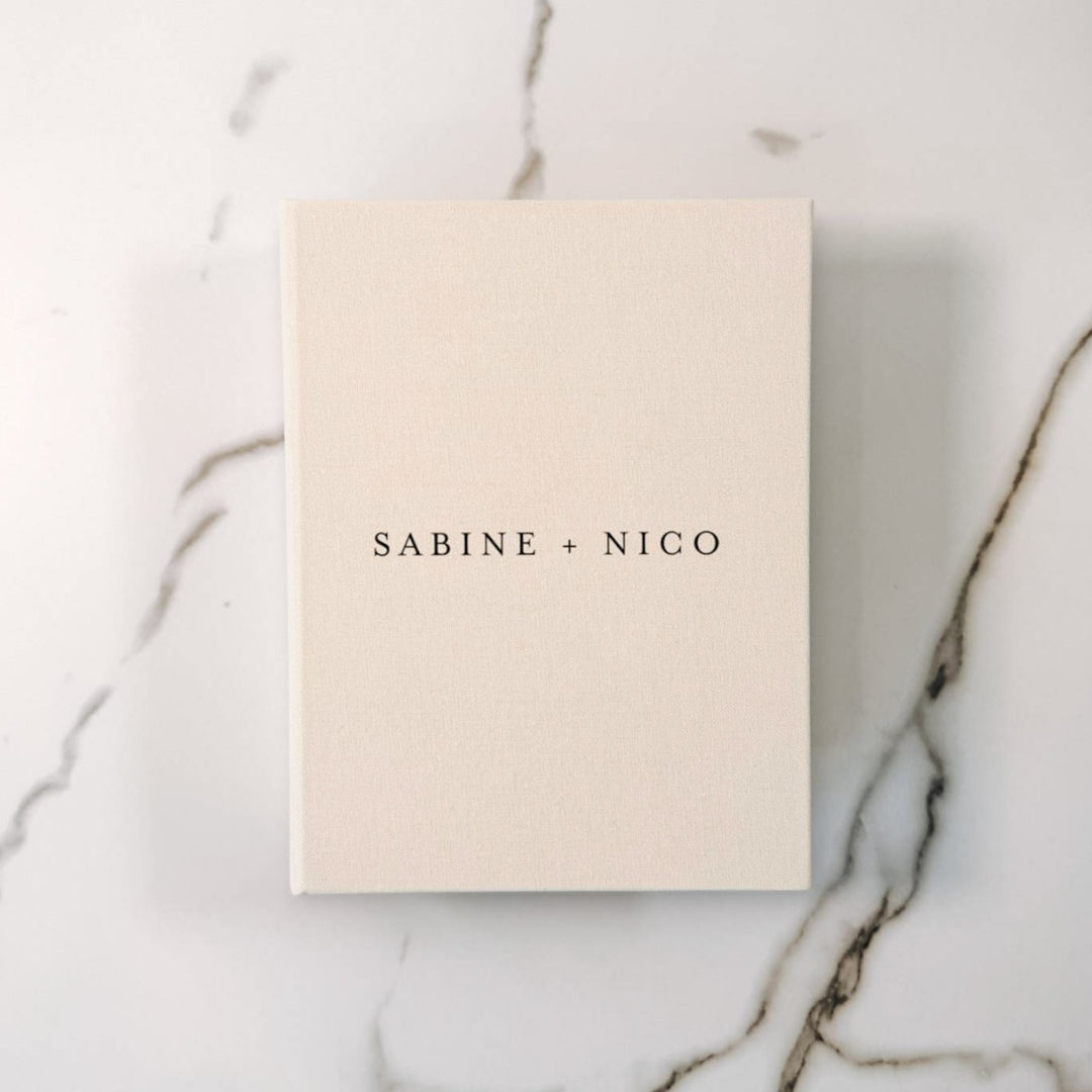 Custom Wedding Photo Album - Linen Wedding Instax Album D02