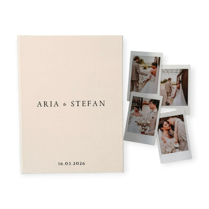 Custom Wedding Photo Album - Linen Wedding Instax Album D03