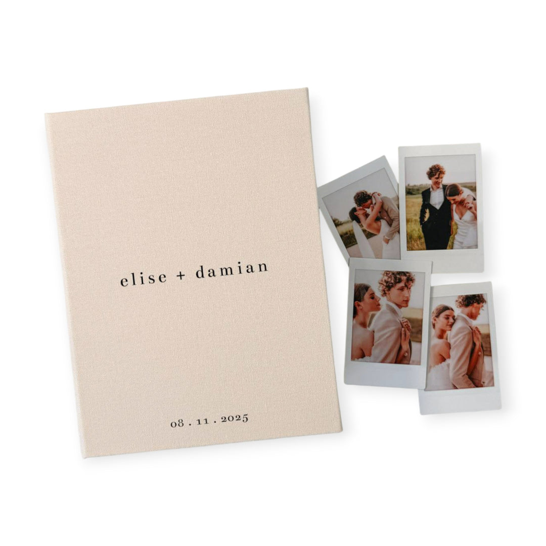 Custom Wedding Photo Album - Linen Wedding Instax Album D04