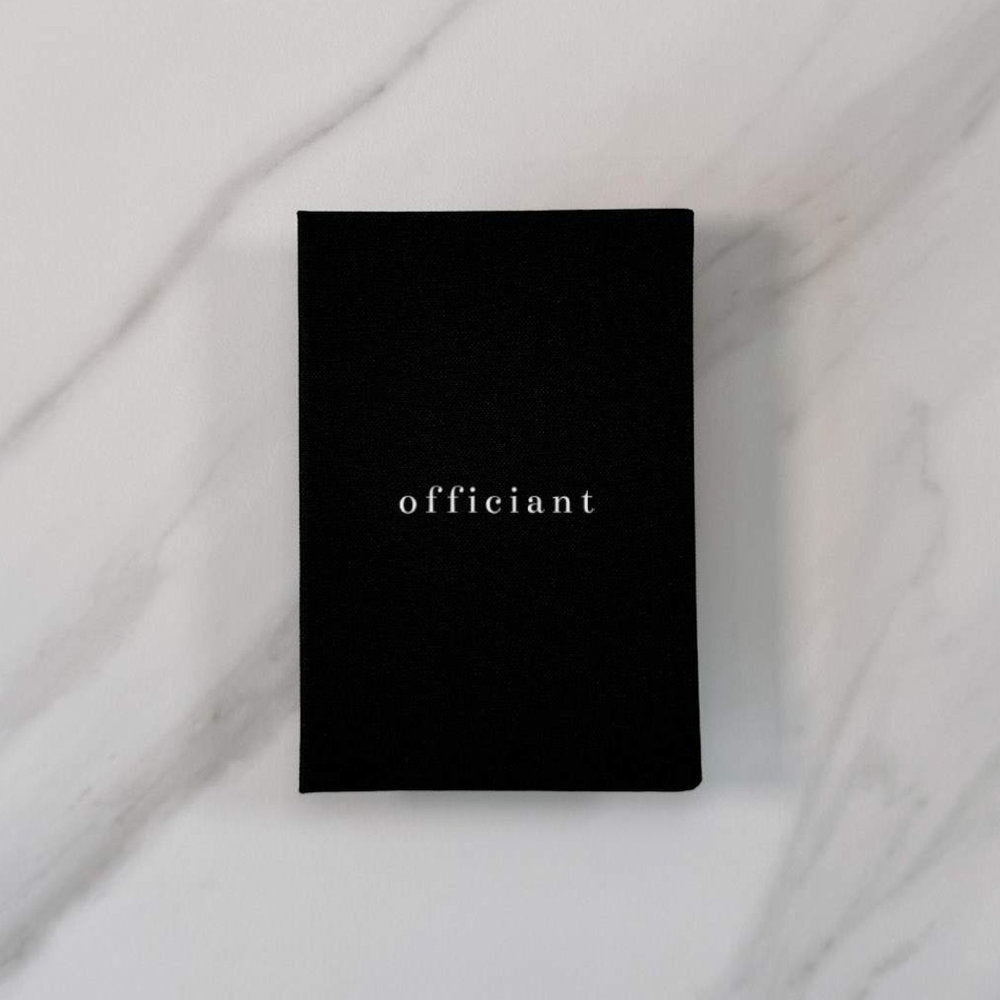 Wedding Officiant Book Linen Celebrant Book D04