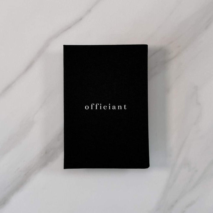 Wedding Officiant Book Linen Celebrant Book D04