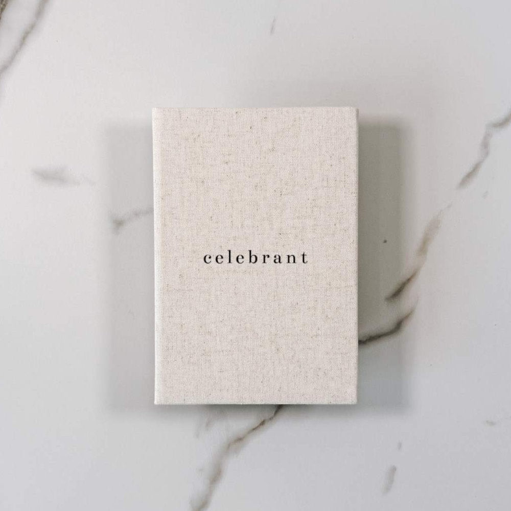 Wedding Officiant Book Linen Celebrant Book D04