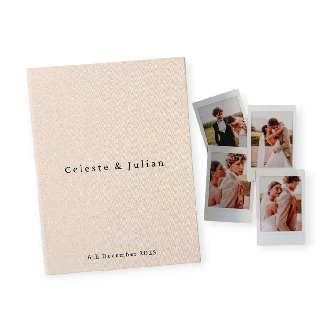 Custom Wedding Photo Album - Linen Wedding Instax Album D05