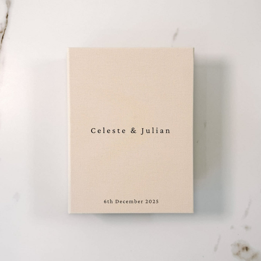 Custom Wedding Photo Album - Linen Wedding Instax Album D05