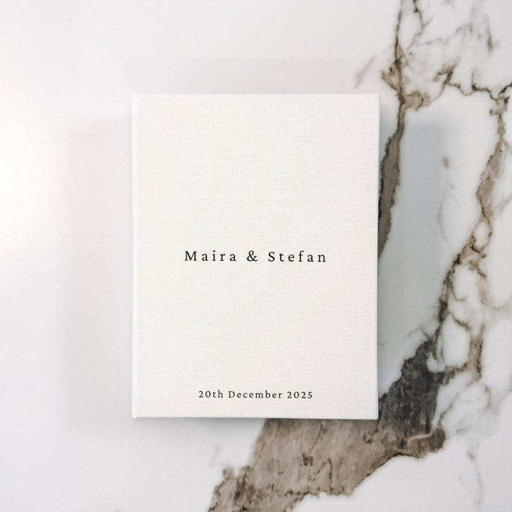 Custom Wedding Photo Album - Linen Wedding Instax Album D05