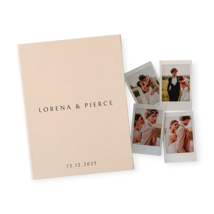 Custom Wedding Photo Album - Linen Wedding Instax Album D07