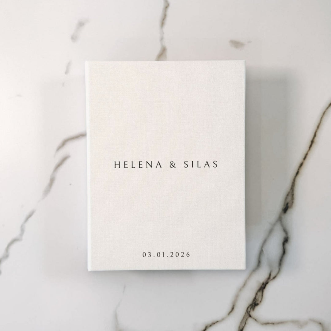 Custom Wedding Photo Album - Linen Wedding Instax Album D07