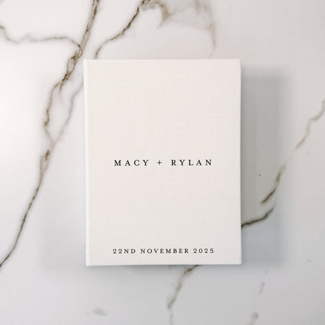 Custom Wedding Photo Album - Linen Wedding Instax Album D09