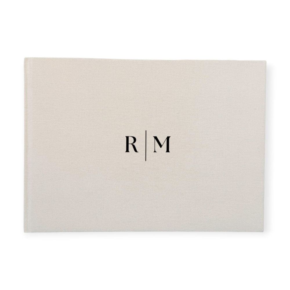 Classic Wedding Reception Guest Book Beige