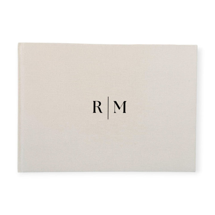 Classic Wedding Reception Guest Book Beige