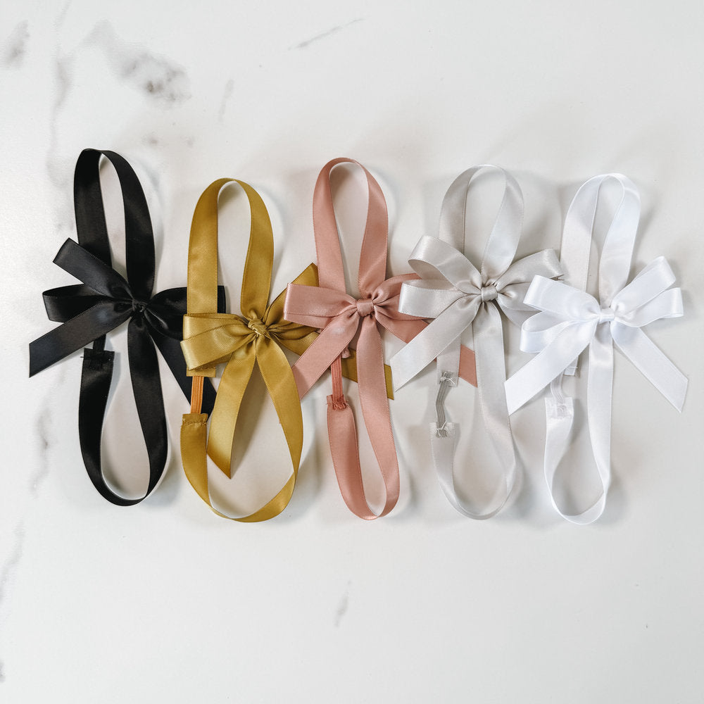 Satin ribbon bow colour options