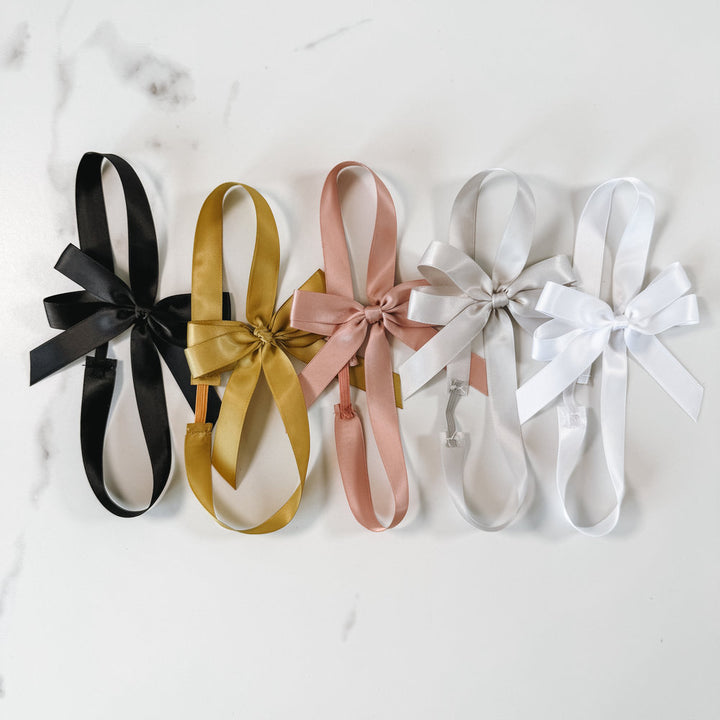 Satin ribbon bow colour options