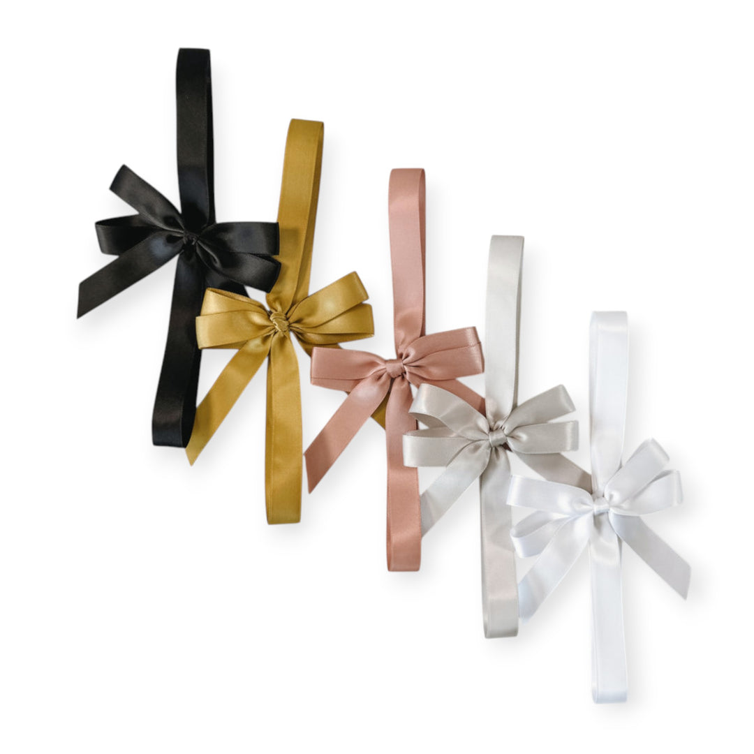 Satin ribbon bow colour options