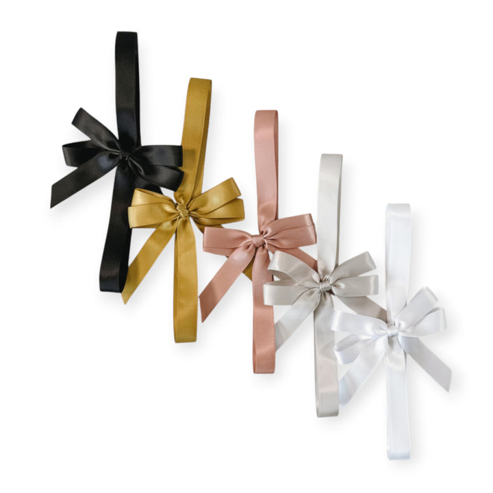 Satin ribbon bow colour options