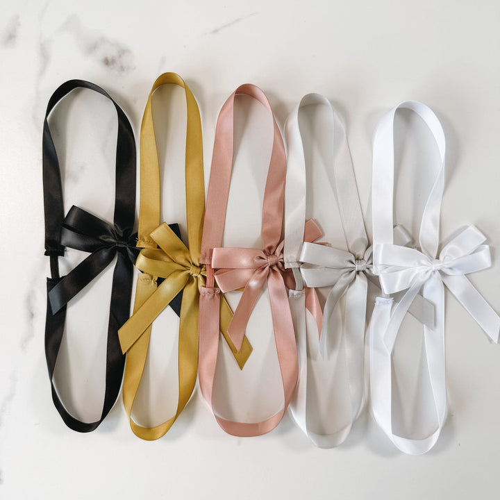 Satin ribbon bow colour options