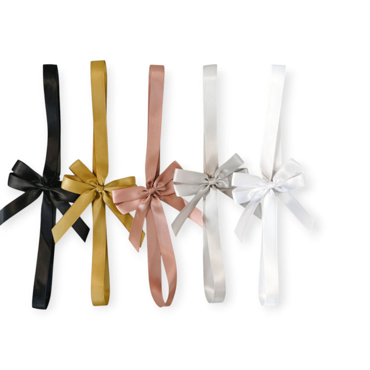 Satin ribbon bow colour options
