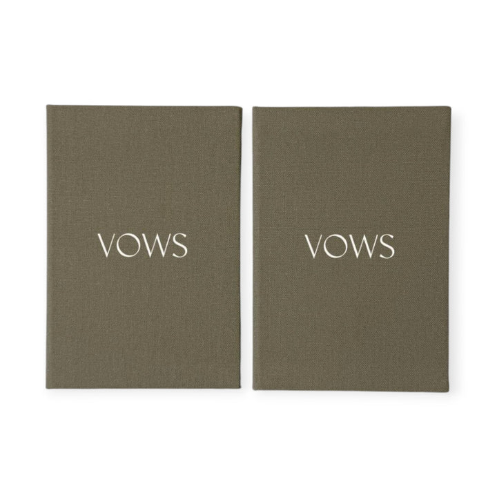 Custom Wedding Vow Books - Linen Vow Books D11