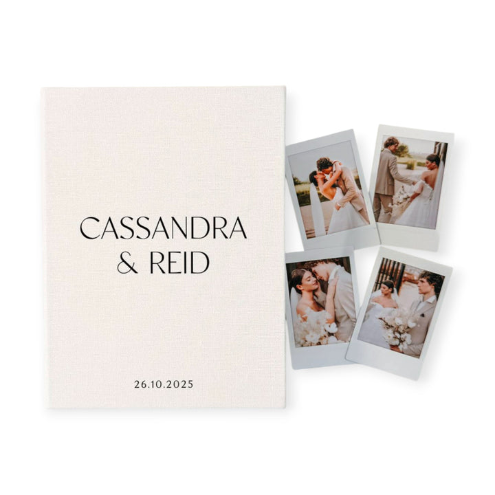 Custom Wedding Photo Album - Linen Wedding Instax Album D11