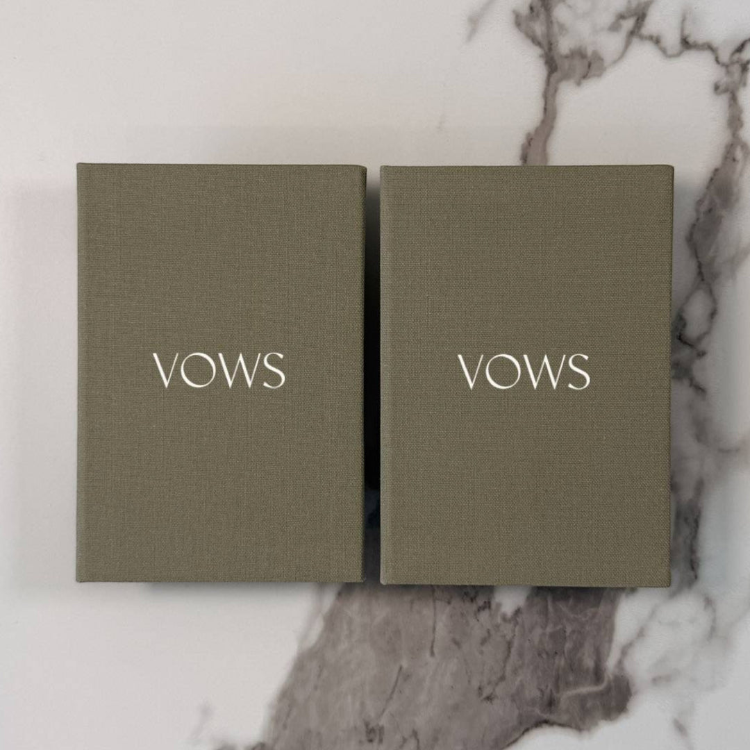 Custom Wedding Vow Books - Linen Vow Books D11