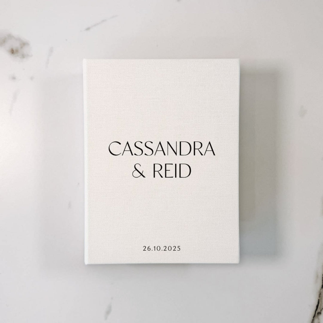 Custom Wedding Photo Album - Linen Wedding Instax Album D11