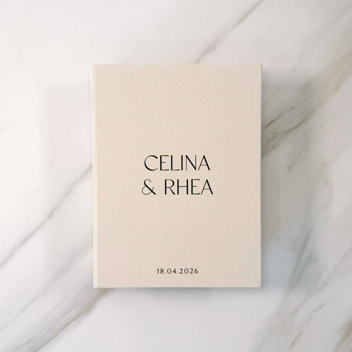 Custom Wedding Photo Album - Linen Wedding Instax Album D11