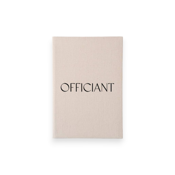 Wedding Officiant Book Linen Celebrant Book D11