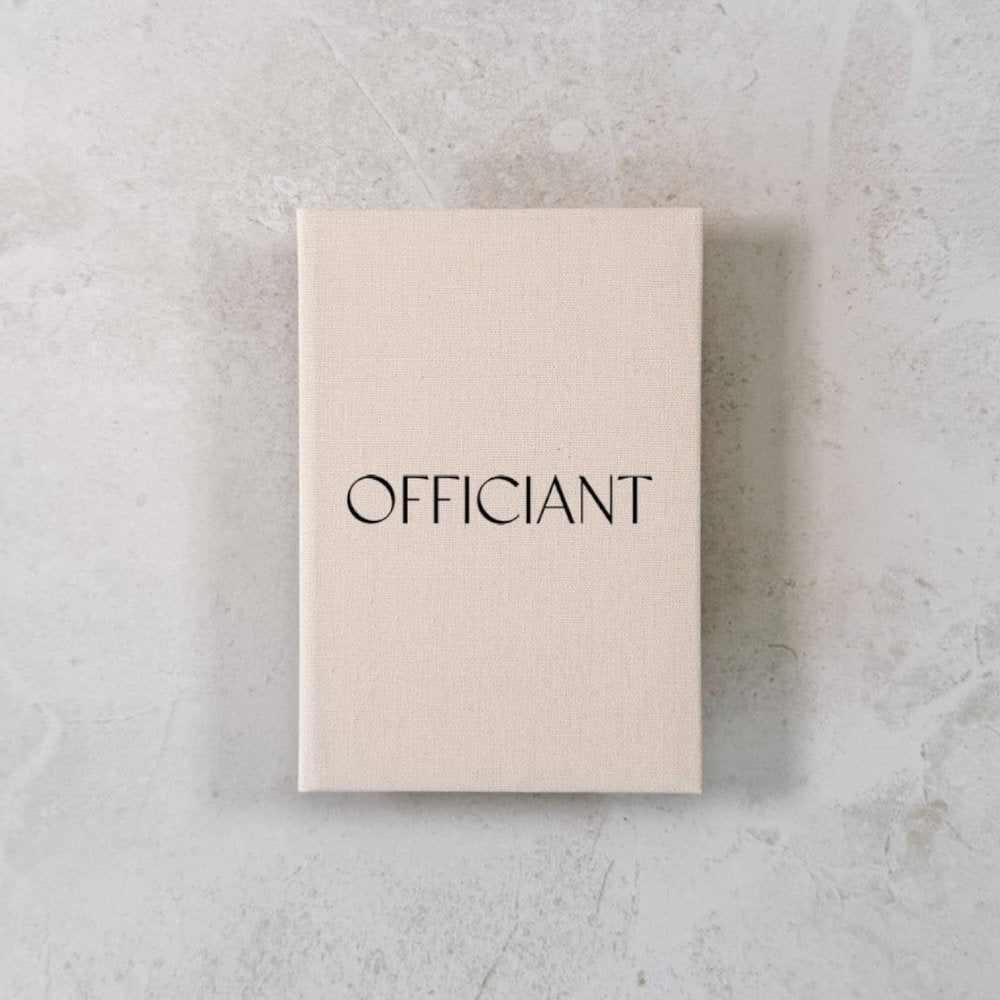 Wedding Officiant Book Linen Celebrant Book D11