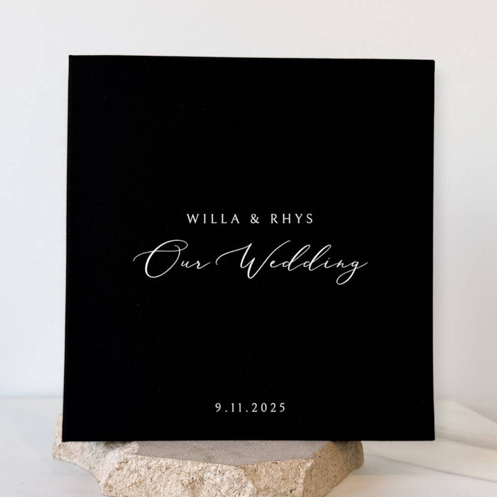 Elegant Wedding Photo Album Self-Adhesive Sand Linen