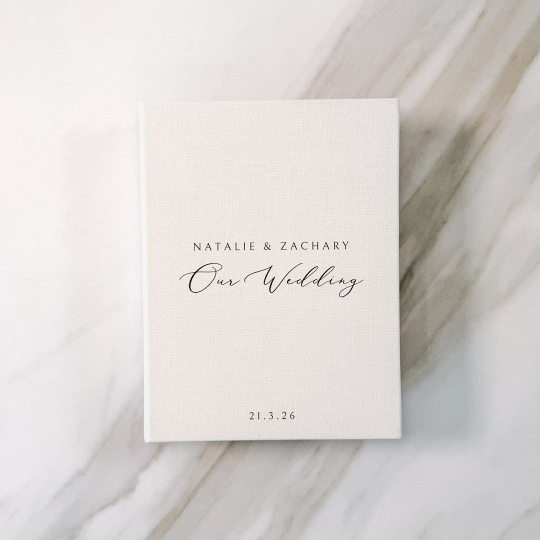 Custom Wedding Photo Album - Linen Wedding Instax Album D12