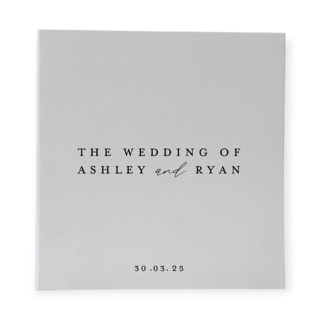 Wedding Photo Album Personalised Self-Adhesive White Linen