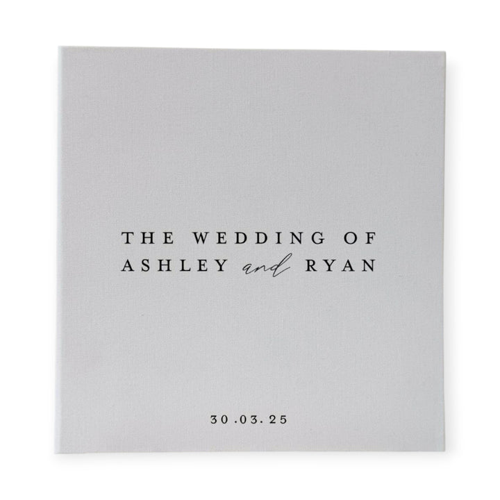 Wedding Photo Album Personalised Self-Adhesive White Linen