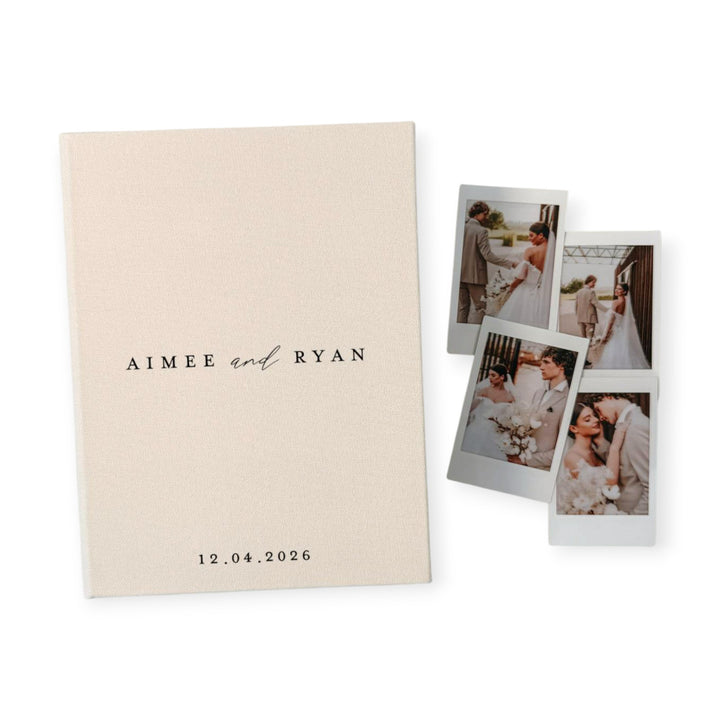 Custom Wedding Photo Album - Linen Wedding Instax Album D16