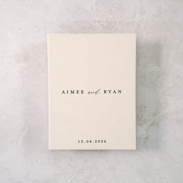 Custom Wedding Photo Album - Linen Wedding Instax Album D16