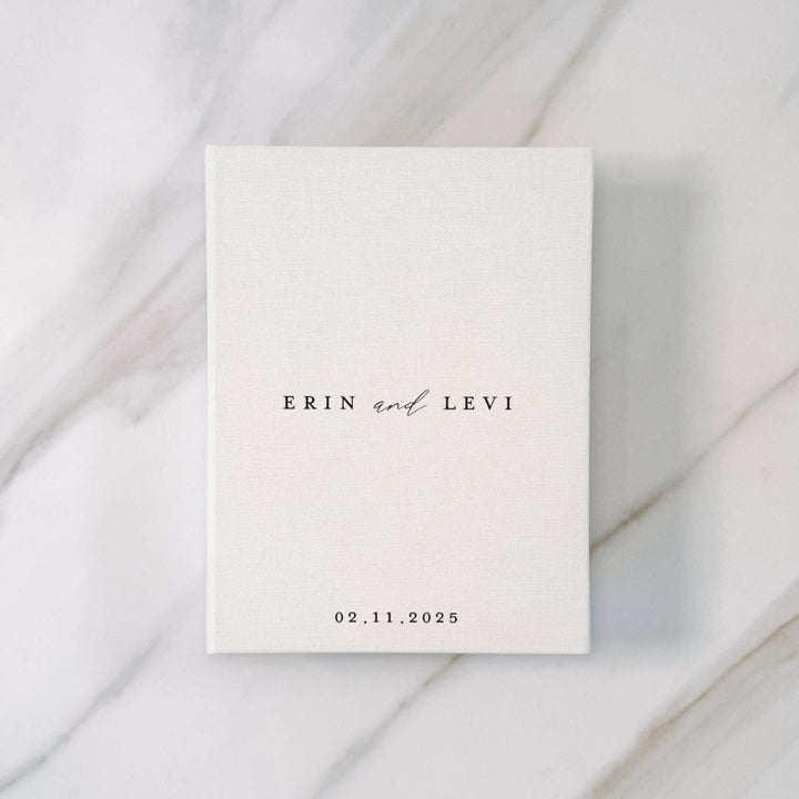 Custom Wedding Photo Album - Linen Wedding Instax Album D16