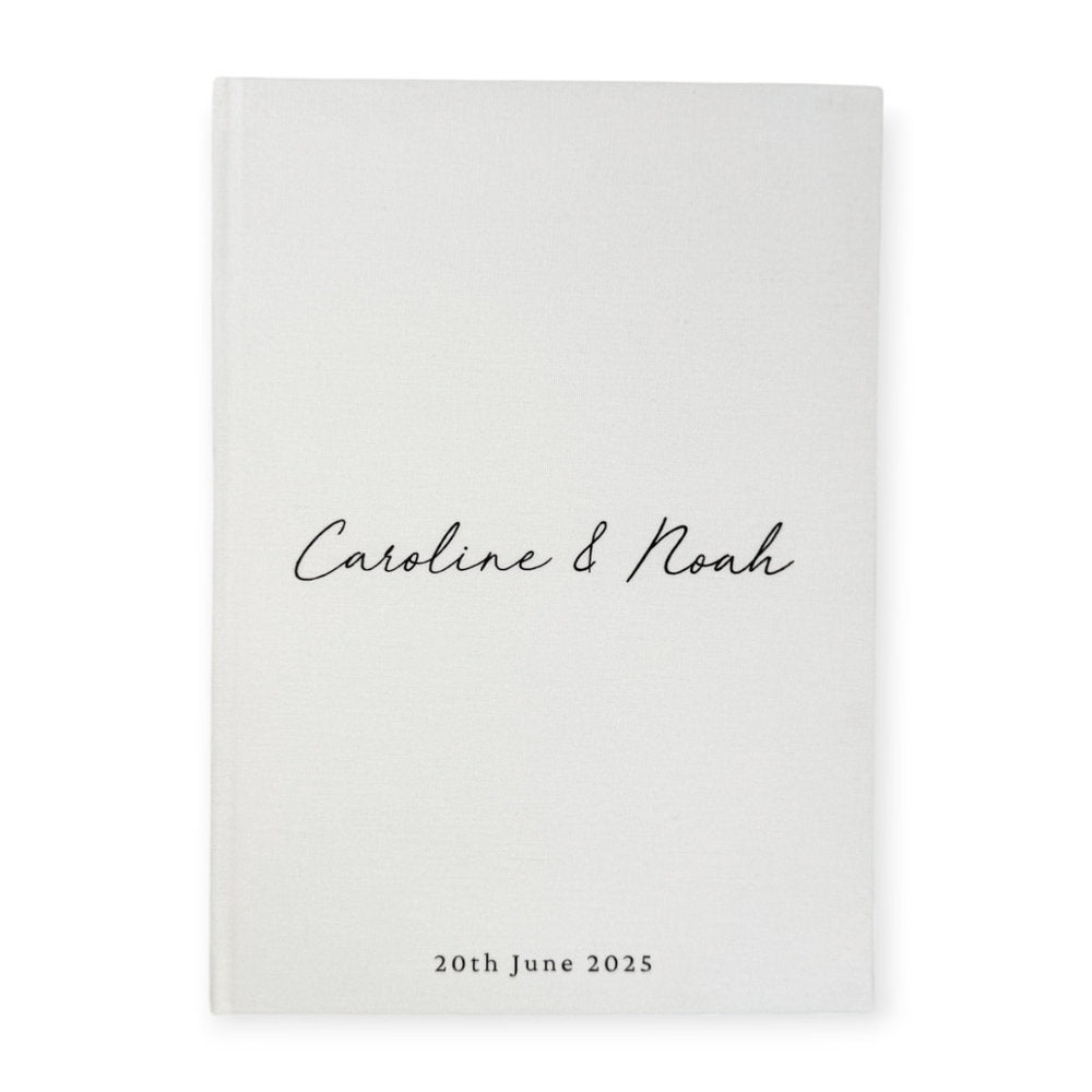Keepsake Wedding Guest Book Ivory Colour Linen
