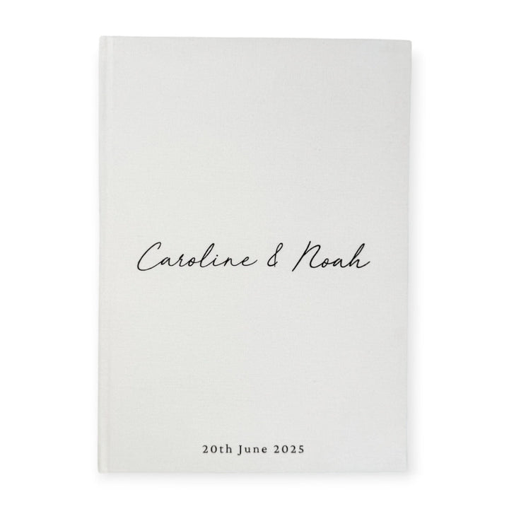 Keepsake Wedding Guest Book Ivory Colour Linen