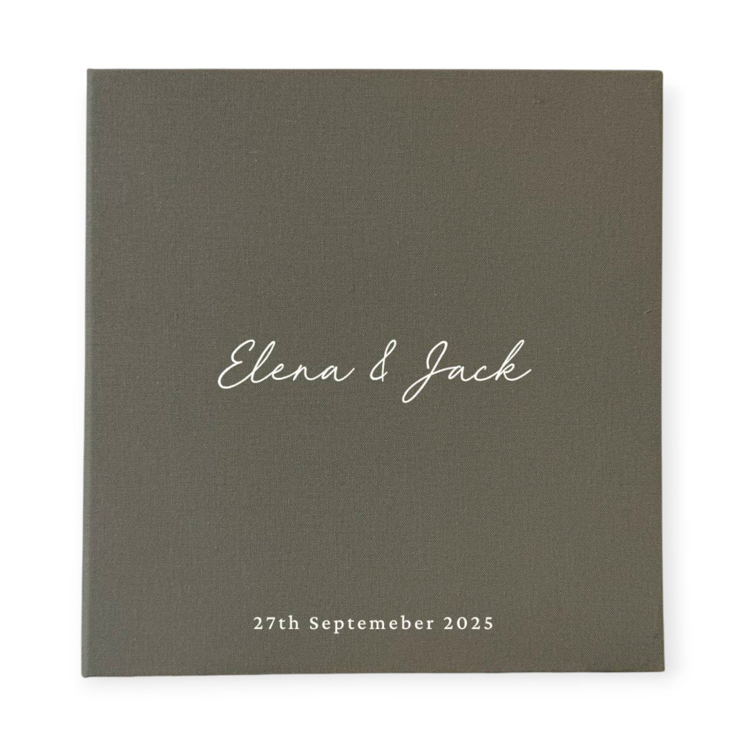 Wedding Photo Album Self-Adhesive Almond Linen