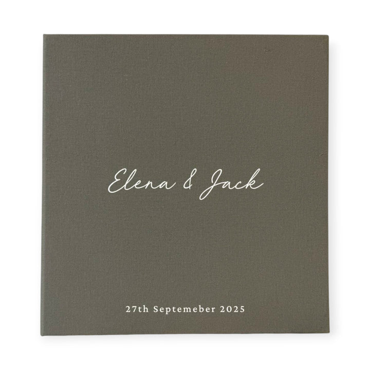 Wedding Photo Album Self-Adhesive Almond Linen