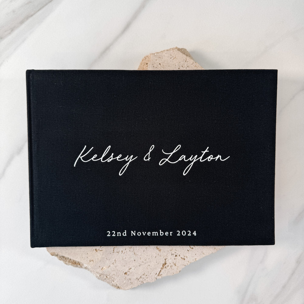 Personalised Guest Book Black Colour Wedding